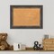 Cork Board, Bark Rustic Char Narrow Frame - Bulletin Board, Organization Board, Pin Board
